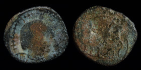South India/Sri Lanka, c. 4th century, Imitation of Roman AE3. 2.05g, 16.5mm.
Obv: Bust right
Rev: Uncertain reverse (soldiers with standards?)
Ex Ste...