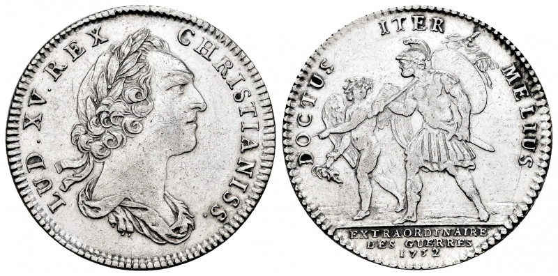 France. Louis XV. Jeton. 1752. (Feuardent-847). Rev.: DOCTUS ITER MELIUS / EXTRA...