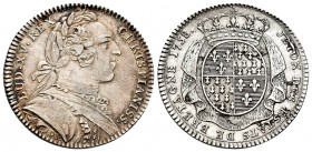 France. Louis XV. Jeton. 1758. Ag. 6,52 g. Arms of France and Brittany. Almost XF. Est...25,00. 


 SPANISH DESCRIPTION: Francia. Louis XV. Jetón. ...