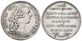 France. Louis XV. Jeton. Rev.: CONVENTUS CLERI GALLICANT EXTRA ORDINEM HABITUS LUT PARISIOR MDCCLXII. Ag. 10,61 g. XF. Est...50,00. 


 SPANISH DES...