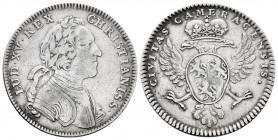 France. Louis XV. Jeton. (Feuardent-6750). Rev.: CIVITAS CAMERACENSIS. Ag. 9,25 g. VF. Est...25,00. 


 SPANISH DESCRIPTION: Francia. Louis XV. Jet...