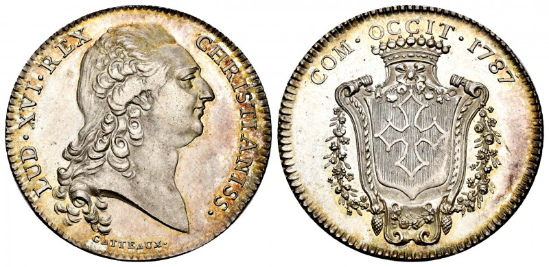 France. Louis XVI. Jeton. 1787. Languedoc-343. Rev.: COM OCCIT. Ag. 10,51 g. Ori...