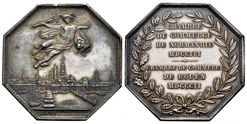 France. Jeton. 1802. Rev.: CHAMBRE DE COMMERCE DE NORMANDIE / CHAMBRE DE COMMERC...