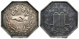 France. Louis XVIII. Jeton. 1824. (Lerouge 340). Ag. 11,73 g. Tables of the law and scales surrounded by laurel branches. XF. Est...30,00. 


 SPAN...