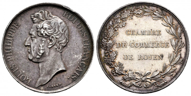 France. Louis Philippe I. Jeton. Rev.: CHAMBRE DE COMMERCE DE ROUEN. Ag. 19,76 g...
