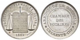 France. Jeton. 1835. Rev.: ARRONDT DE LA ROCHELLE / CHAMBRE DES PARIS / CHARENTE INF. Ag. 10,54 g. Minor nick on edge. Original luster. Mint state. Es...