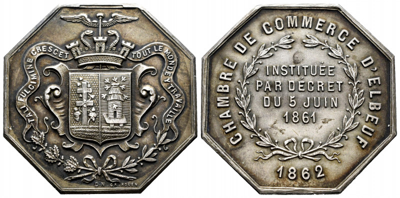 France. Jeton. 1862. Rev.: CHAMBRE DE COMMERCE D'ELBEUF / INSTITUEE OAR DECRET D...