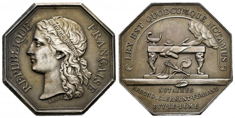 France. Jeton. Anv.: REPUBLIQUE FRANÇAISE. Rev.: LEX EST CUODCUMQUE NOTAMUS / NO...