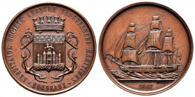 France. Medal. 1847. Paris. Ae. 19,21 g. L'Aquitaine, Society Anonymous Maritime Insurance (Bordeaux). 35 mm. XF. Est...40,00. 


 SPANISH DESCRIPT...