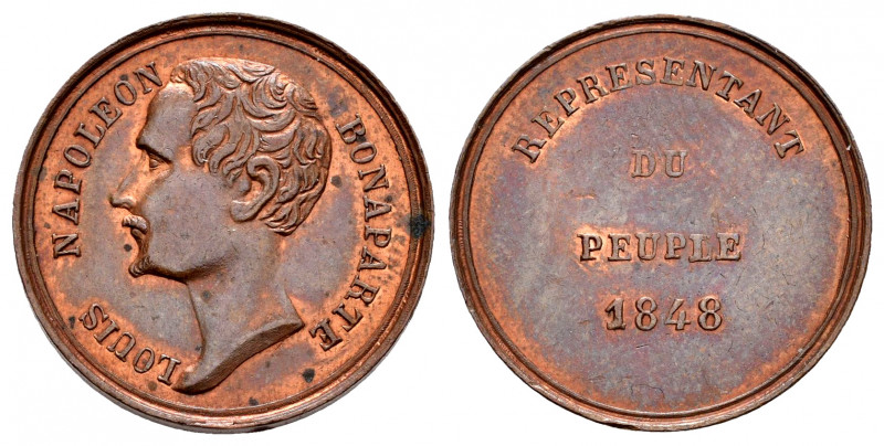 France. Louis Napoleon. Medal. 1848. Anv.: LOUIS NAPOLEON BONAPARTE. Rev.: REPRE...