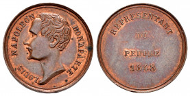 France. Louis Napoleon. Medal. 1848. Anv.: LOUIS NAPOLEON BONAPARTE. Rev.: REPRESENTANT DE PEUPLE 1848. Ae. 3,05 g. 20mm. Choice VF. Est...20,00. 

...