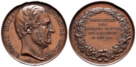 France. Medal. 1852. Anv.: AUGUSTE BELLA - FONDATr. DE GRIGNON. Head to right, below signature BORREL F. Rev.: ASSOCIATION/ DES/ ANCIENS ÉLÈVES/ DE GR...