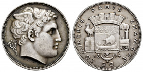 France. Medal. 1874. Ag. 31,68 g. Chamber of Commerce of Paris. 40mm. Almost XF. Est...60,00. 


 SPANISH DESCRIPTION: Francia. Medalla. 1874. Ag. ...