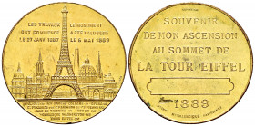 France. Medal. 1889. Ae. 41,67 g. Souvenir of the ascent to the peak of the Eiffel Tower. 42mm. XF. Est...40,00. 


 SPANISH DESCRIPTION: Francia. ...