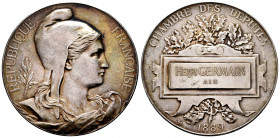 France. Medal. 1889. Rev.: CHAMBRE DES DEPUTES / HENRI GERMAIN AIN. Ag. 67,58 g. Engraver: Max BOURGEOIS. 50 mm. Almost XF. Est...90,00. 


 SPANIS...