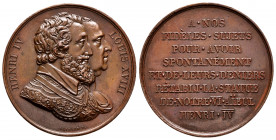 France. Medal. 1900. Anv.: Busts of Henry IV and Louis XVIII to the right, below signature GAYRARD F. Ae. 20,18 g. 33mm. AU. Est...50,00. 


 SPANI...