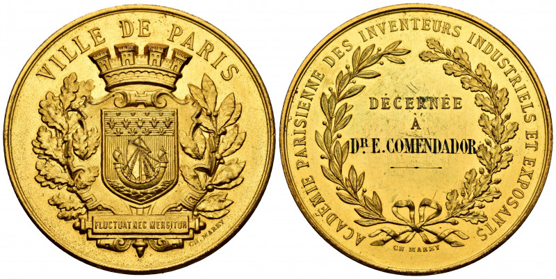France. Medal. Anv.: VILLE DE PARIS . Rev.: ACADÉMIE PARISIENNE DES INVENTEURS I...