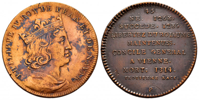 France. Medal. Anv.: PHILIPPE IV ROY DE FRAN. ET DE NAVAR. King bust to right. R...