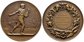 France. Medal. Rev.: CHAMBRE DÉPARTAMENTALE D'AGRICULTURE DU RHONE. Ae. 58,26 g. Engraver: Lagrange. 50 mm. Almost MS. Est...35,00. 


 SPANISH DES...