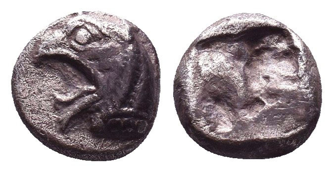Phokaia , Ionia. AR Diobol c. 500 BC.

Condition: Very Fine
Weight: 1.4 gr
D...