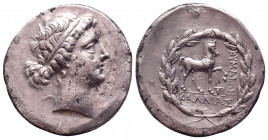 Kyme, Aeolis. AR Tetradrachm c. 165-140 BC.

Condition: Very Fine
Weight: 16.3 gr
Diameter: 31 mm