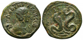 Greek Coins, Ae. 3rd century B.C. Æ

Condition: Very Fine
Weight: 18.1 gr
Diameter: 33 mm