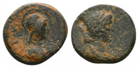 Pseudo-Autonomous AE. 2nd century AD.

Condition:Very fine
Weight: 4.0 gr
Diameter: 14 mm