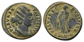 Fausta, wife of Constantine. AE. Follis. 307-337 AD.

Condition:Very fine
Weight: 3.2 gr
Diameter: 19 mm