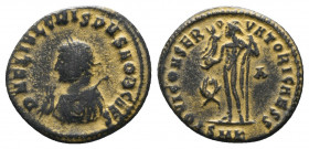 Crispus AE. Follis. 317-326 AD.

Condition:Very fine
Weight: 2.5 gr
Diameter: 18 mm