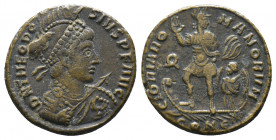 Theodosius AE. Follis. 379-395 AD.

Condition:Very fine
Weight: 5.5 gr
Diameter: 21 mm