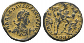 Arcadius AE. Follis. 383-408 AD.

Condition:Very fine
Weight: 5.7 gr
Diameter: 22 mm