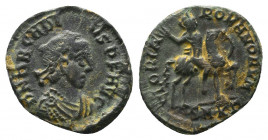 Arcadius AE. Follis. 383-408 AD.

Condition:Very fine
Weight: 1.8 gr
Diameter: 16 mm