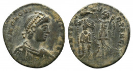 Honorius AE. Follis. 393-423 AD.

Condition:Very fine
Weight: 2.4 gr
Diameter: 18 mm