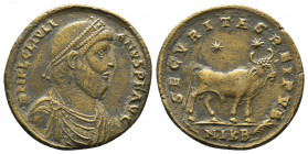 Julian II AE. Follis 355-360 AD.

Condition:Very fine
Weight: 8.2 gr
Diameter: 27 mm