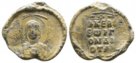 Byzantine Lead Seals, 7th - 13th Centuries

Condition:Very fine
Weight: 6.7 gr
Diameter: 25 mm