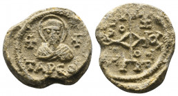 Byzantine Lead Seals, 7th - 13th Centuries

Condition:Very fine
Weight: 13.9 gr
Diameter: 24 mm