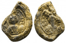 Byzantine Lead Seals, 7th - 13th Centuries

Condition:Very fine
Weight: 8.5 gr
Diameter: 22 mm