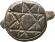 Ancient Ring with Davids Star.

Condition:Very fine
Weight: 4.5 gr
Diameter: 20 mm