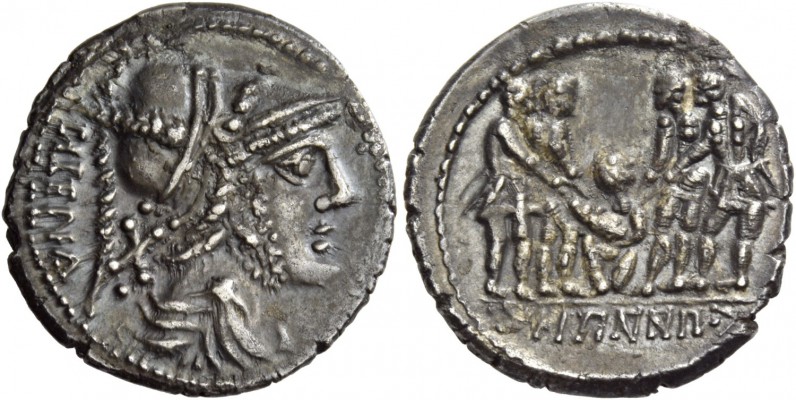 The Bellum Sociale. Denarius, mint moving with C. Paapius (in Campania?) circa 9...