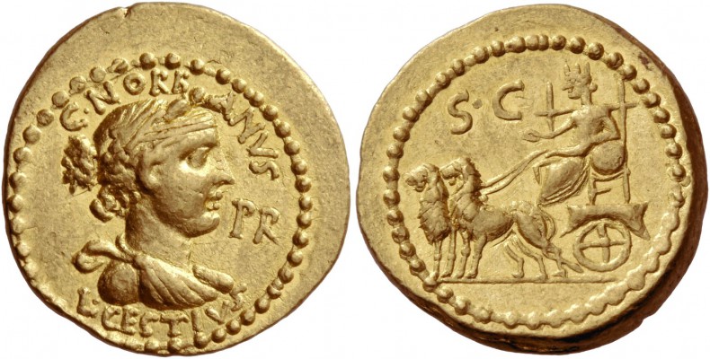 L. Cestius and C. Norbanus. Aureus January-April 43, AV 8.09 g. C·NORBANVS / L·C...