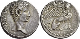 Octavian as Augustus, 27 BC – 14 AD. Cistophoric tetradrachm, Pergamum circa 27-26, AR 11.47 g. IMP CAESAR Bare head r. Rev. AVGVSTVS Sphinx seated r....