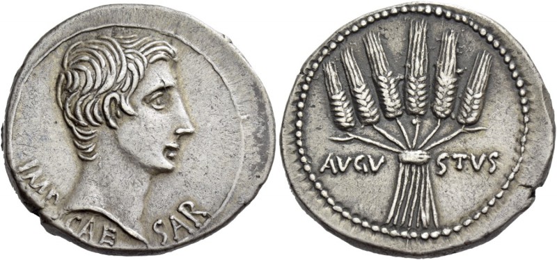 Octavian as Augustus, 27 BC – 14 AD. Cistophoric tetradrachm, Pergamum circa 27-...