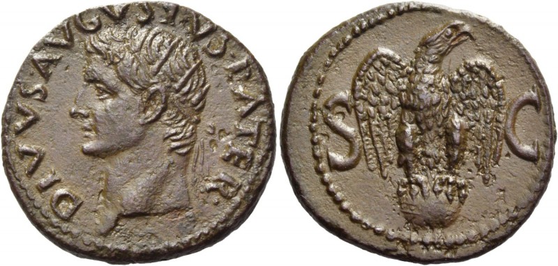 Octavian as Augustus, 27 BC – 14 AD. Divus Augustus. As circa 34-37 AD, Æ 10.73g...