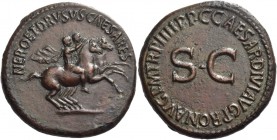 Tiberius, 14 – 37 AD, In the name of Nero and Drusus caesares, sons of Germanicus. Dupondius 40-41, Æ 15.59 g. NERO ET DRVSVS CAESARES Nero and Drusus...