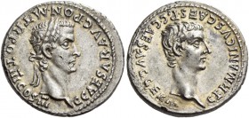 Gaius, 37-41. Denarius 40, AR 3.69 g. C CAESAR AVG PON M TR POT III COS III Laureate head of Gaius r. Rev. GERMANICVS CAES P C CAES AVG GERM Bare head...