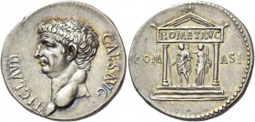 Claudius, 41 – 54. Cistophoric tetradrachm, Pergamum (?) circa 41-54, AR 11.53 g. TI CLAVD – CAES AVG Bare head l. Rev. COM – ASI Distyle temple withi...