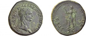 Claudius, 41 – 54. Sestertius 41-54, Æ 25.72 g. TI CLAVDIVS CAESAR AVG P M TR P IMP Laureate head r. Rev. SPES – AVGVSTA Spes, draped, advancing l., h...