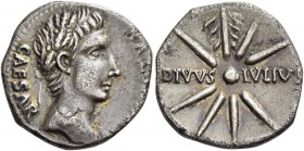 The Civil Wars, 68 – 69. Denarius, Spain and Gaul (?) 68/69, AR 3.34 g. AVGVSTVS – CAESAR Laureate head of Augustus r. Rev. DIVVS IVLIVS Comet of eigh...