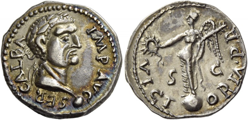 Galba, 68 – 69. Denarius, African mint, Carthage (?) circa June 68 – October 69,...