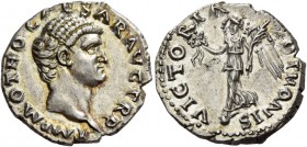 Otho, January – April 69. Denarius January-April 69, AR 3.46 g. IMP M OTHO CAESAR AVG TR P Bare head r. Rev. VICTO – RIA – OTHONIS Victory, draped, st...